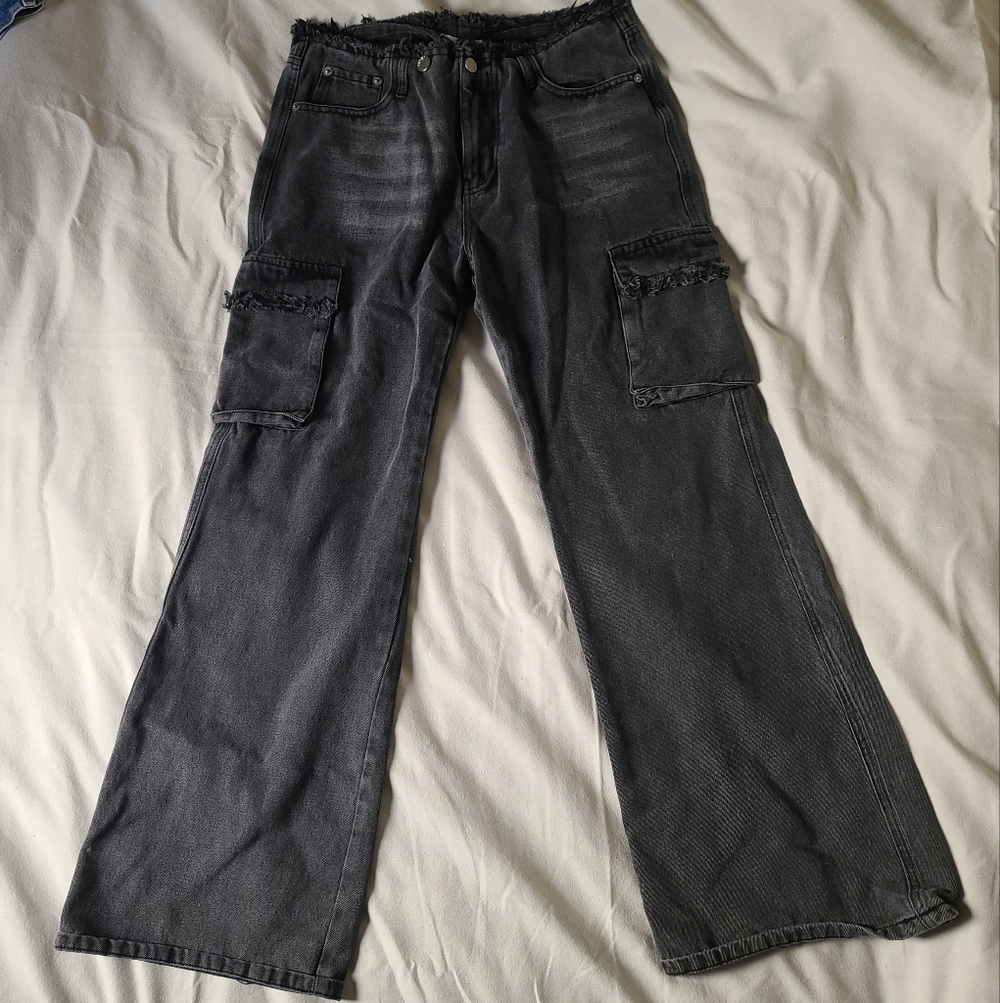 Womens Black Cargo Pants